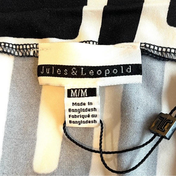 NWOT Jules & Leopold B&W Geo Print Cowl Neck Slip Midi Dress Date Night Party, M - Picture 8 of 14